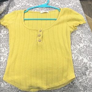 cropped yellow shirt